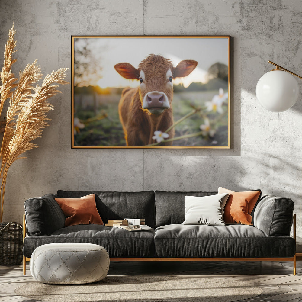 Cow at Sunrise | Poster