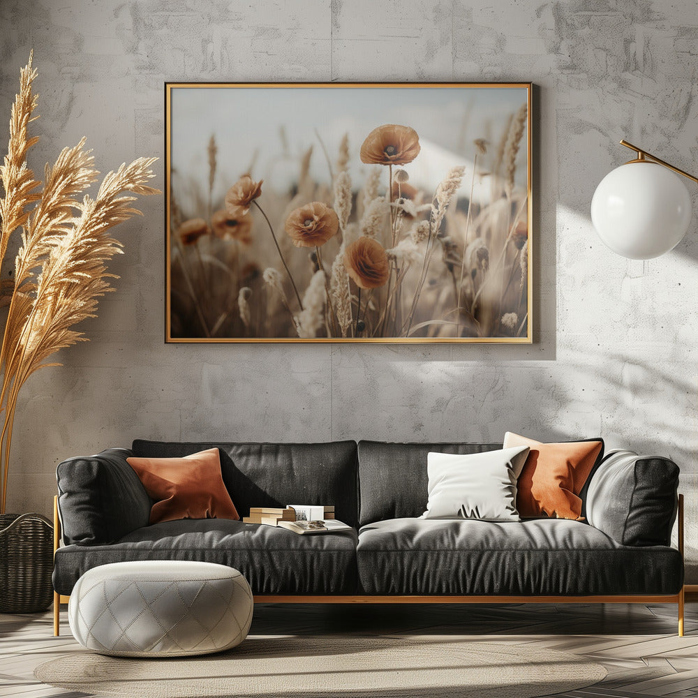 Klaprozen in de bries | Canvas