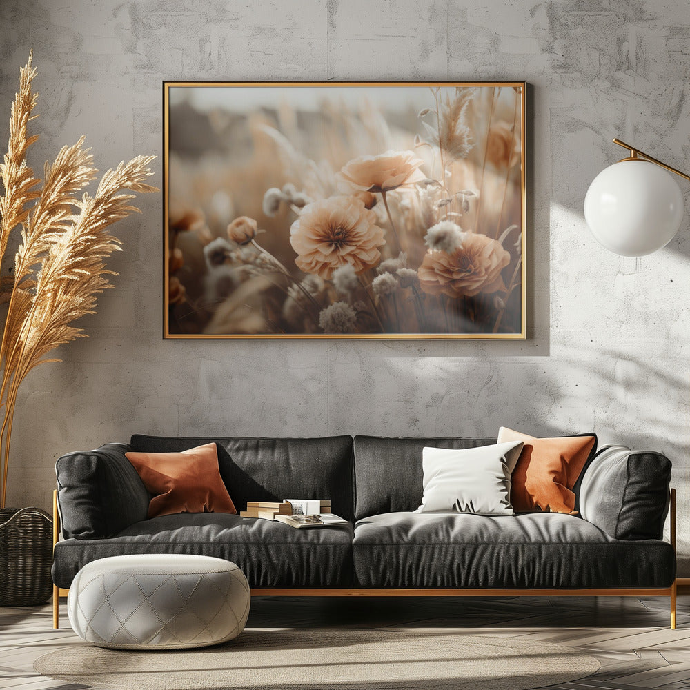 Gouden Bloesem Gloed | Canvas