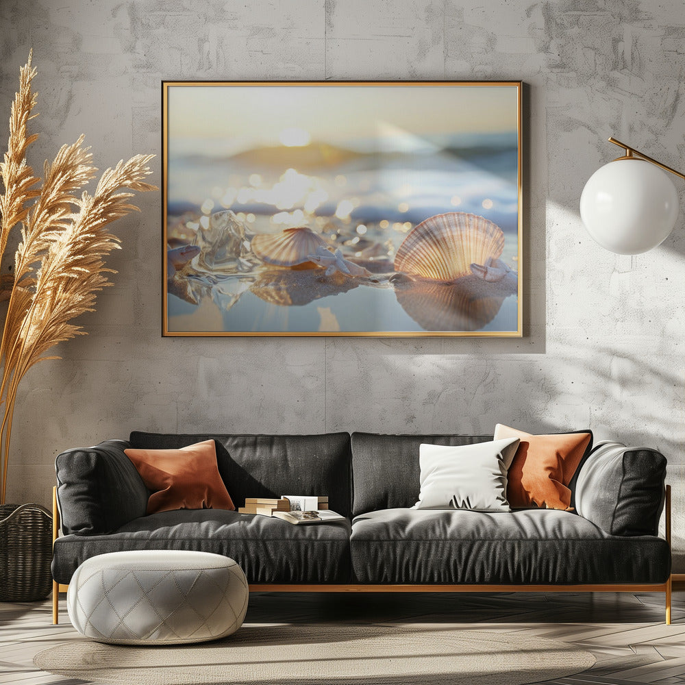 Schatten aan de kust | Canvas