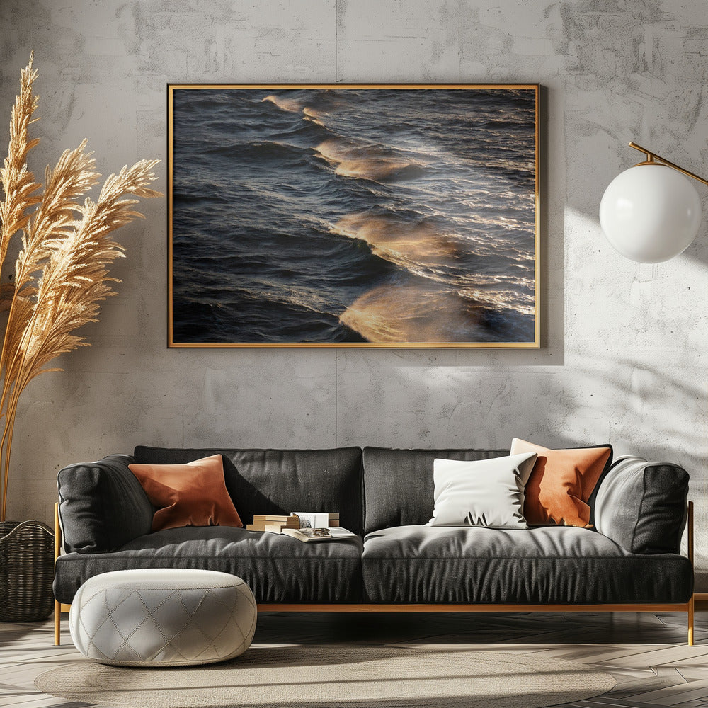 Zonovergoten golven | Canvas