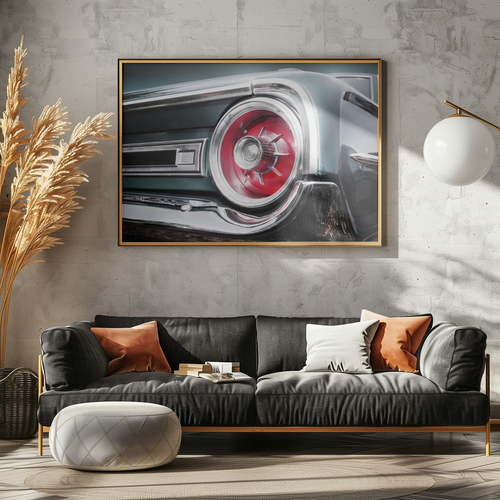 Amerikaanse klassieke auto Galaxie 500 1964 Achterkant | Poster