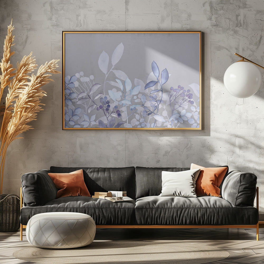 Aquarel Pastel Tuinblauw | Canvas