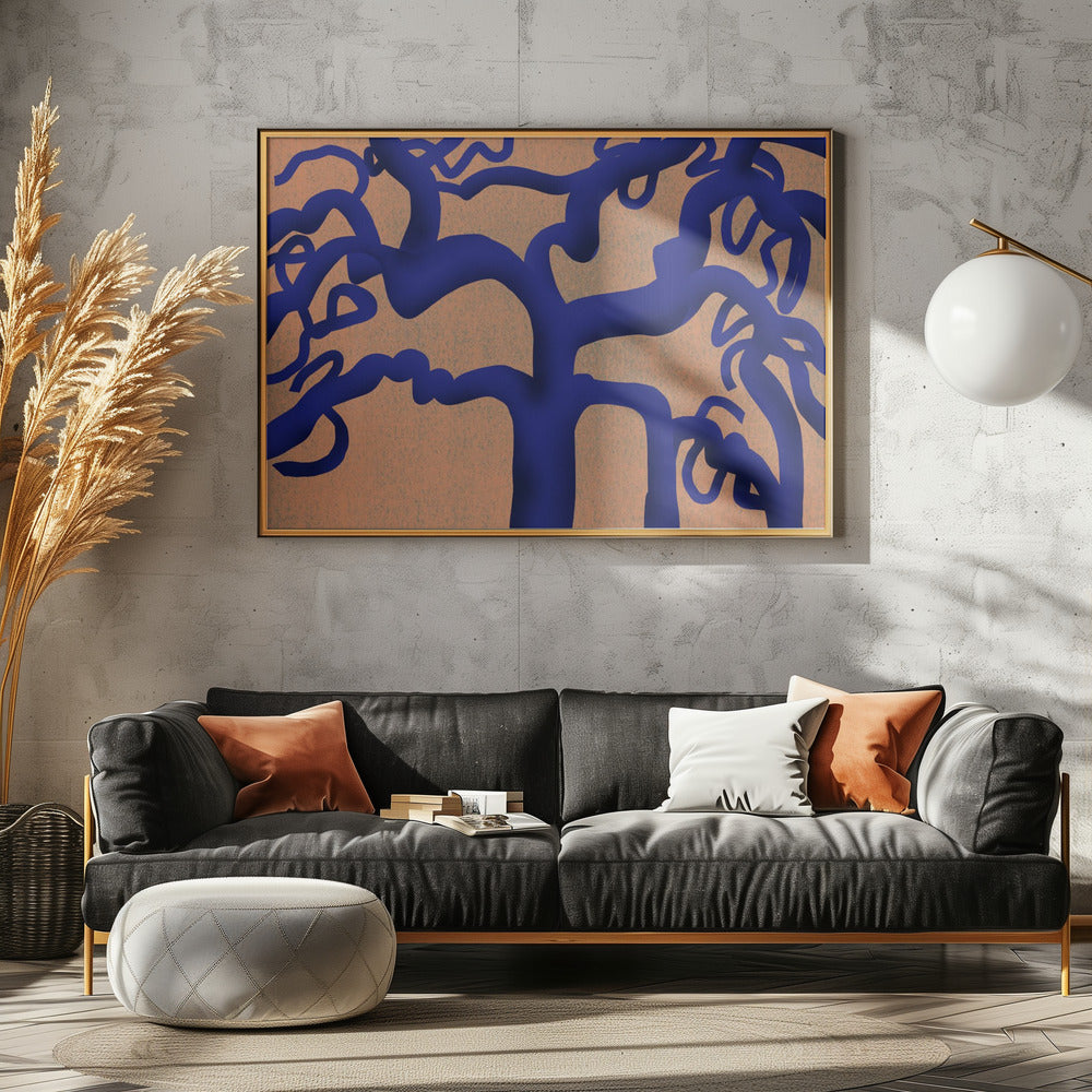 Draaiende Indigoboom | Canvas
