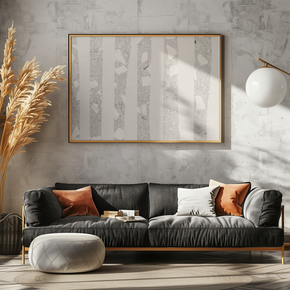 Schaduwen van berkenbos | Canvas
