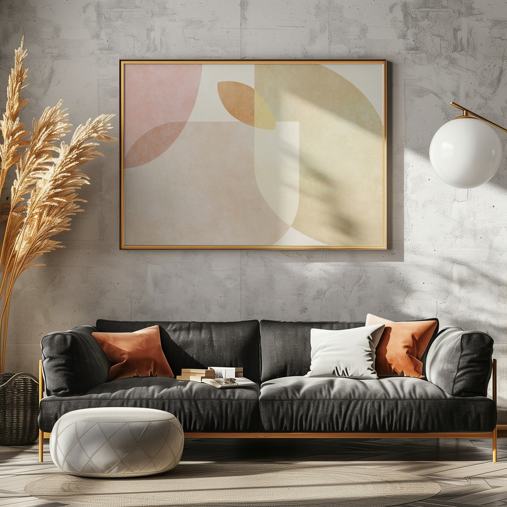 Aqua Shapes 1 Kopie | Canvas