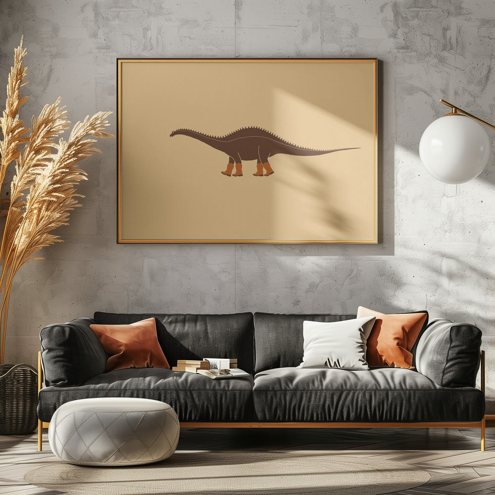 Rebbachisaurus Reba de Cowgirl Dinosaur Textuur | Canvas
