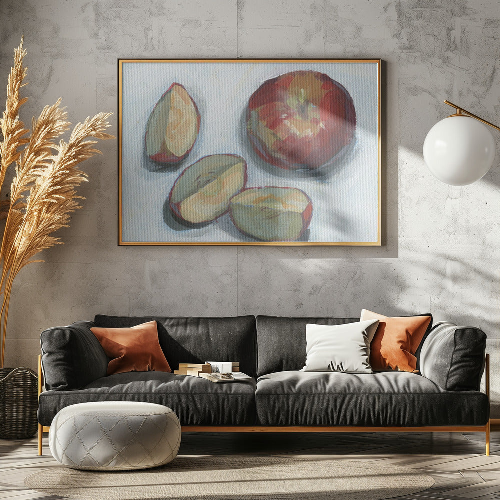 Gesneden appel 8x10 | Canvas