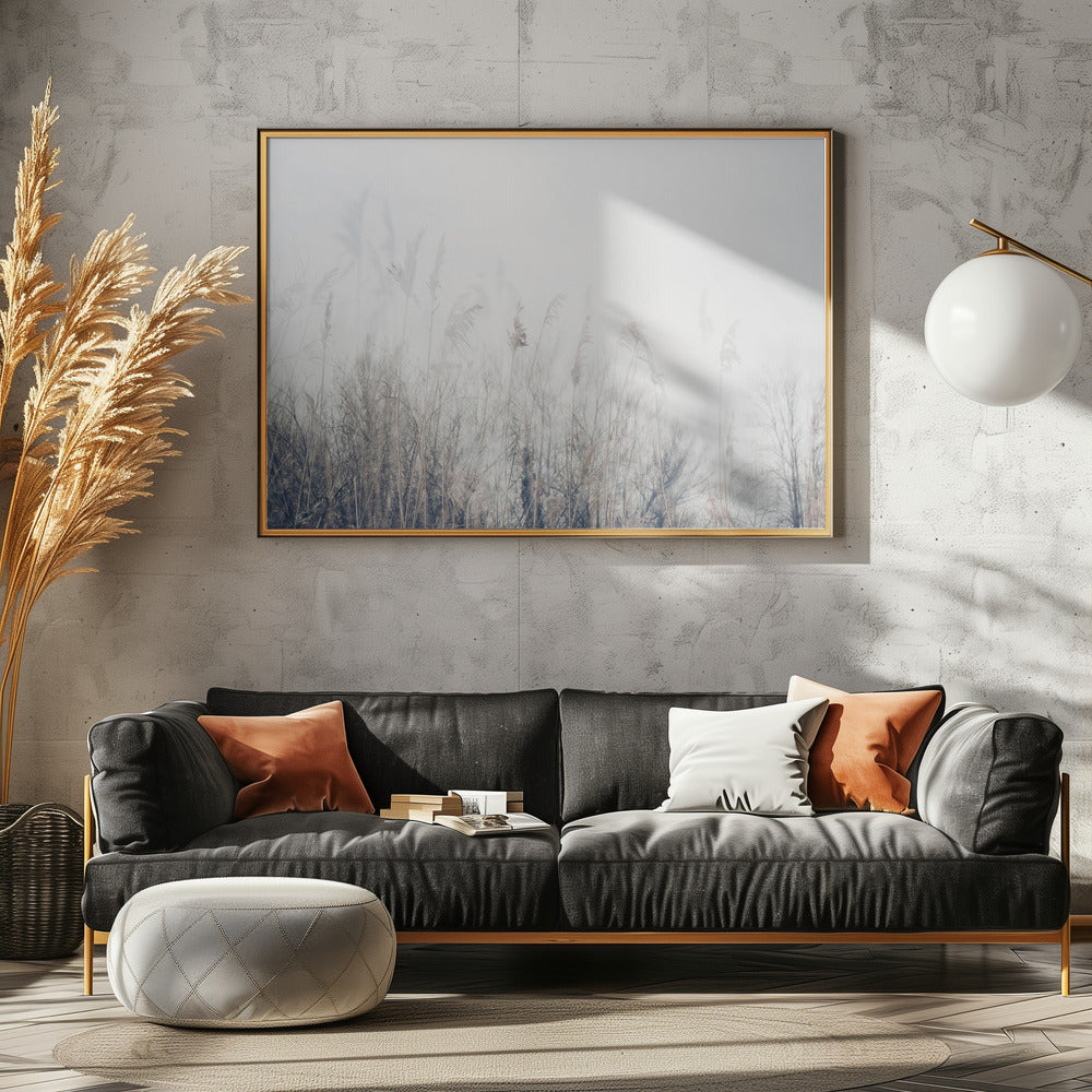 Landschap van riet en gras | Canvas