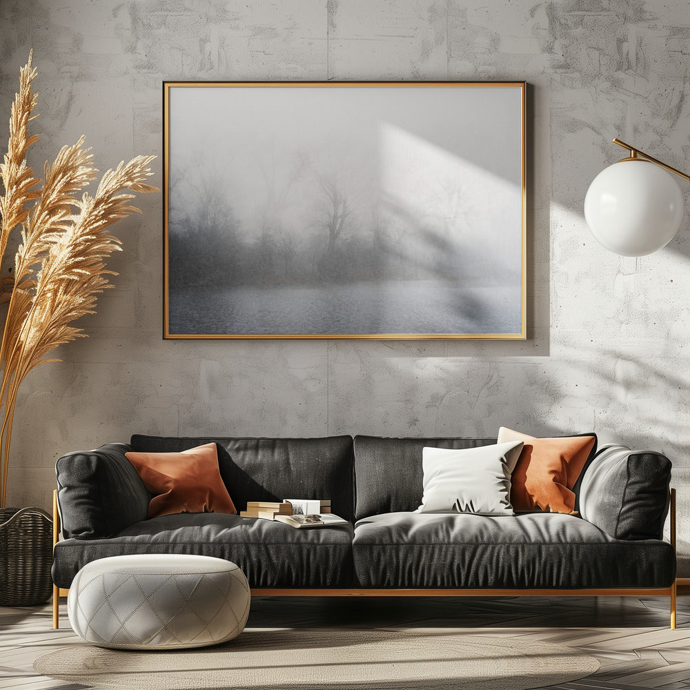 Mistig landschap | Canvas