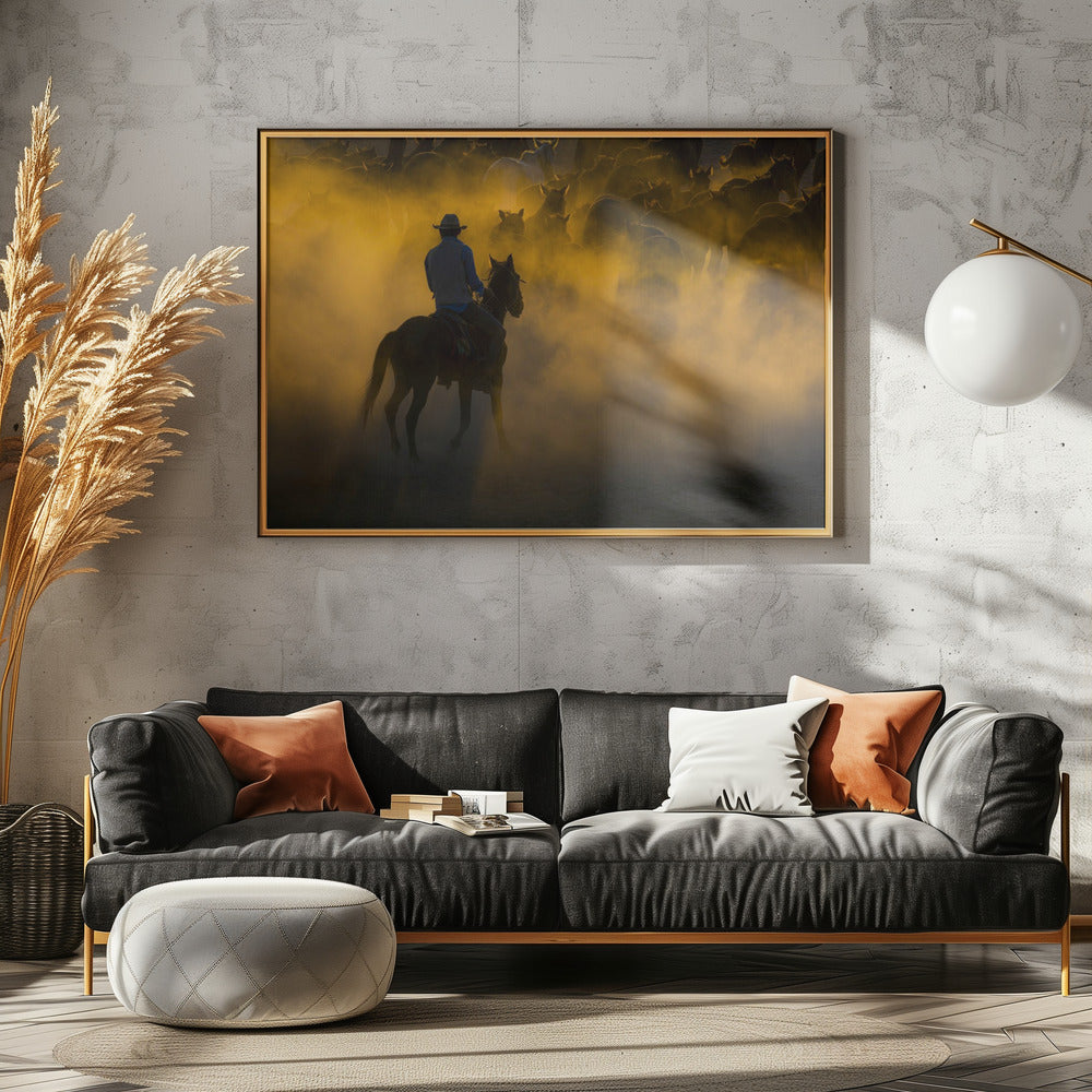 cowboy en paarden | Poster