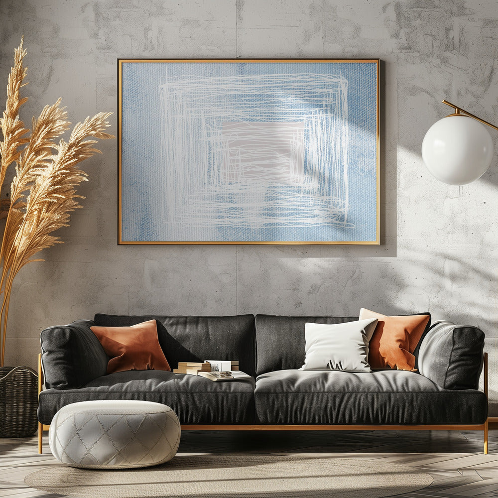 White Whirl Square | Canvas
