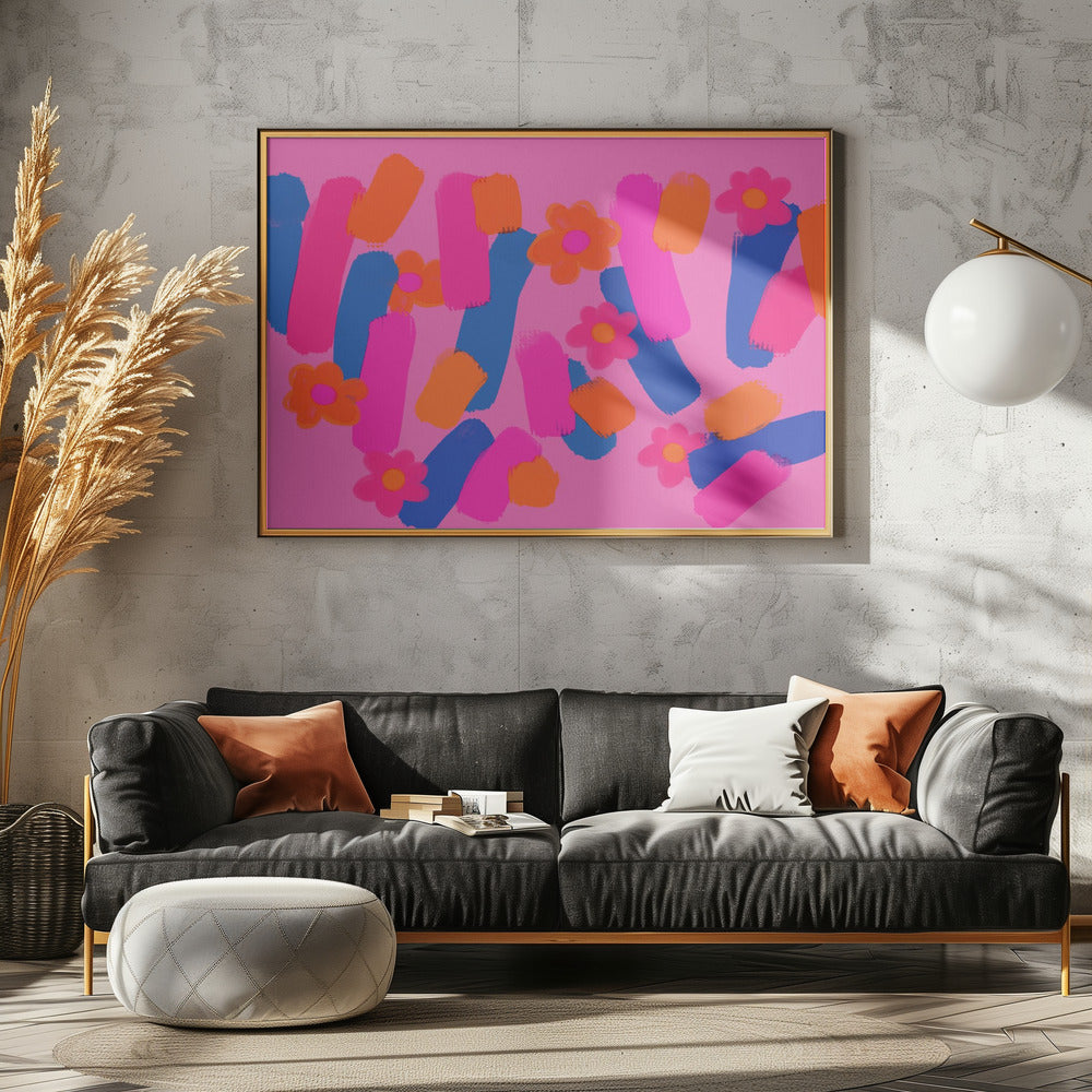 Bloemenpenseeldans | Canvas