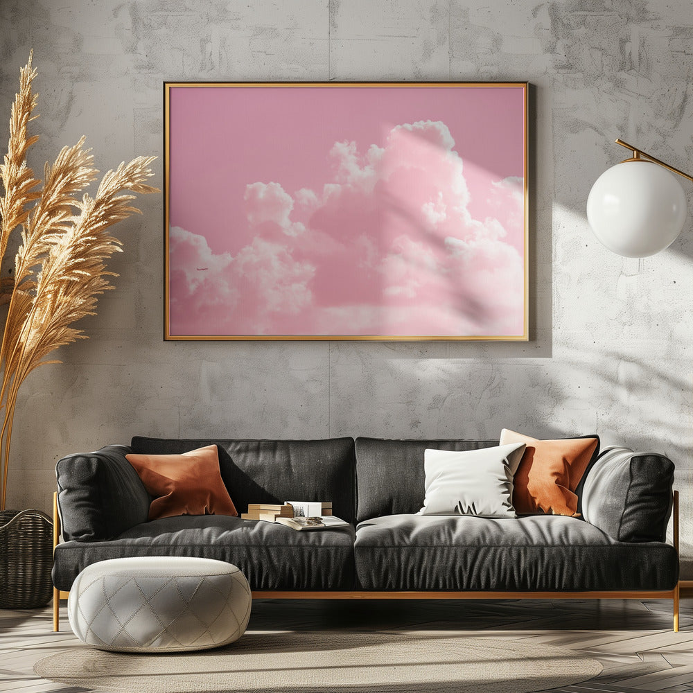 Bewolkt met een vleugje roze | Poster
