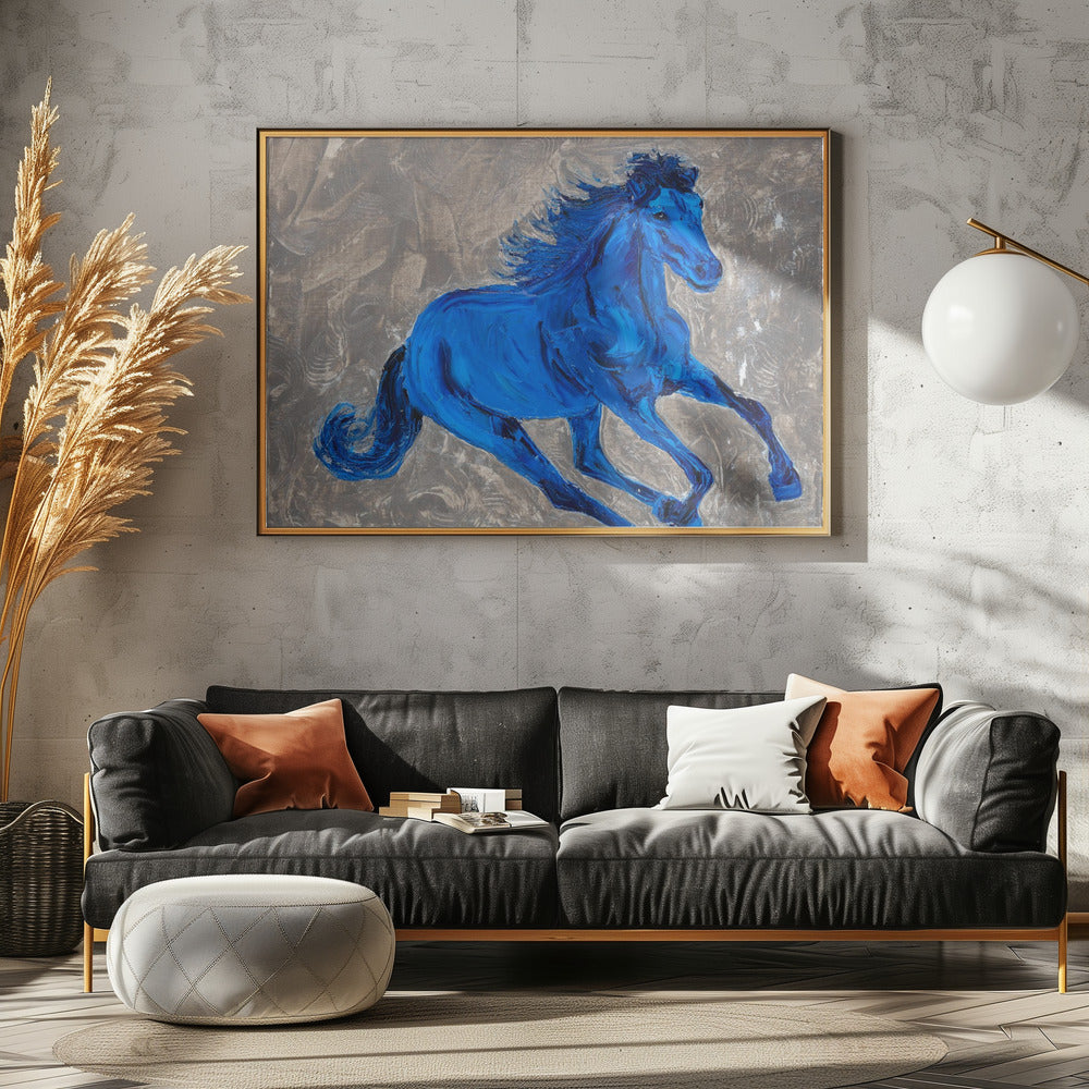 Blauw Paard | Poster