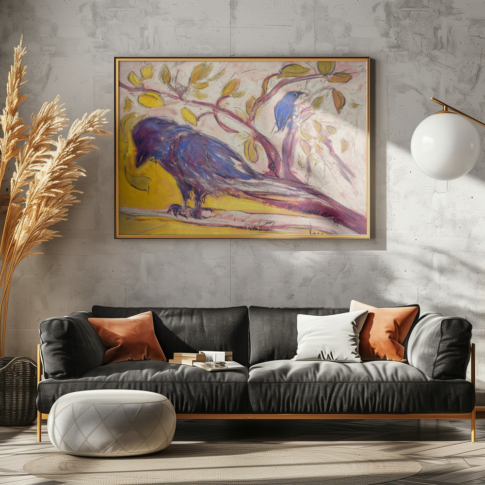Horizon van stralende raven | Poster