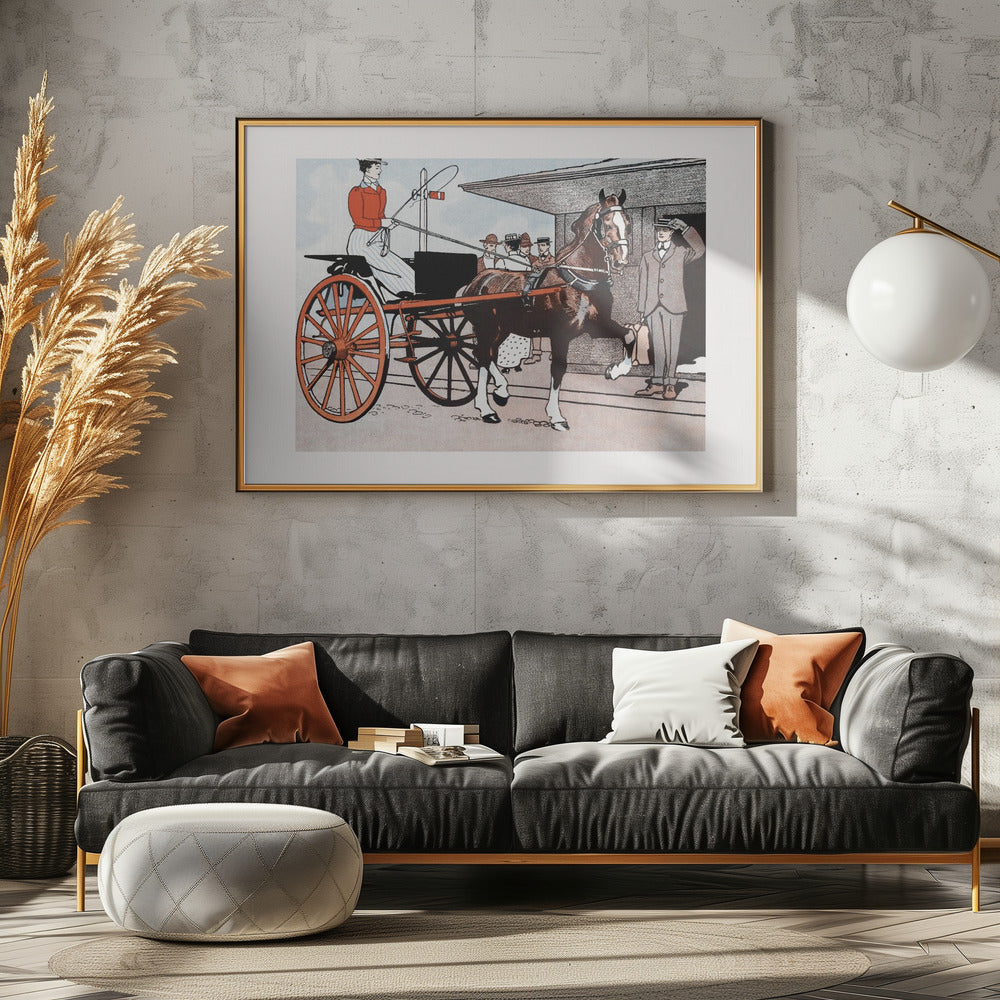 Woman In a Horse Carriage (ca. 1890–1907) | Poster