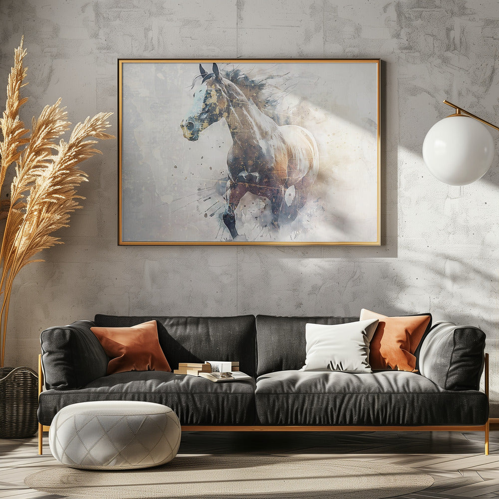 Paardendier Vintage Kunstillustratie Muurkunst 09 | Poster