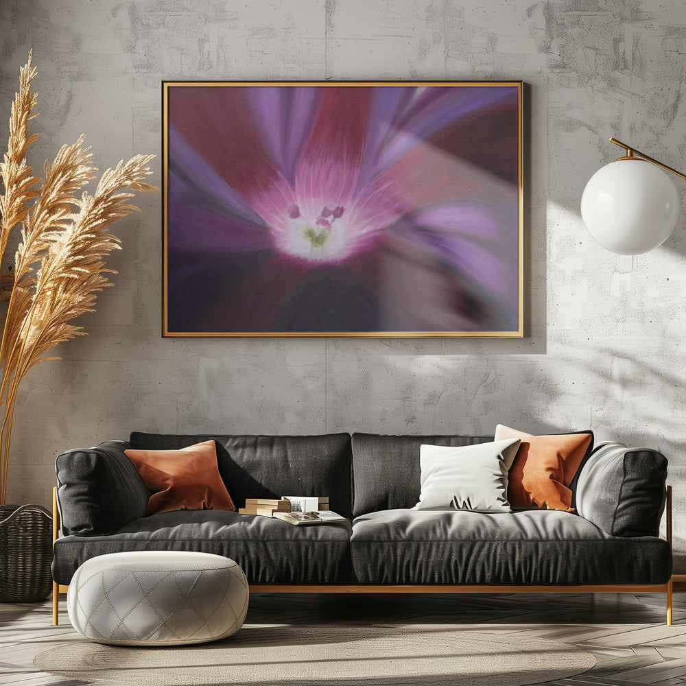 Purple Flower Oil on Canvas | Poster