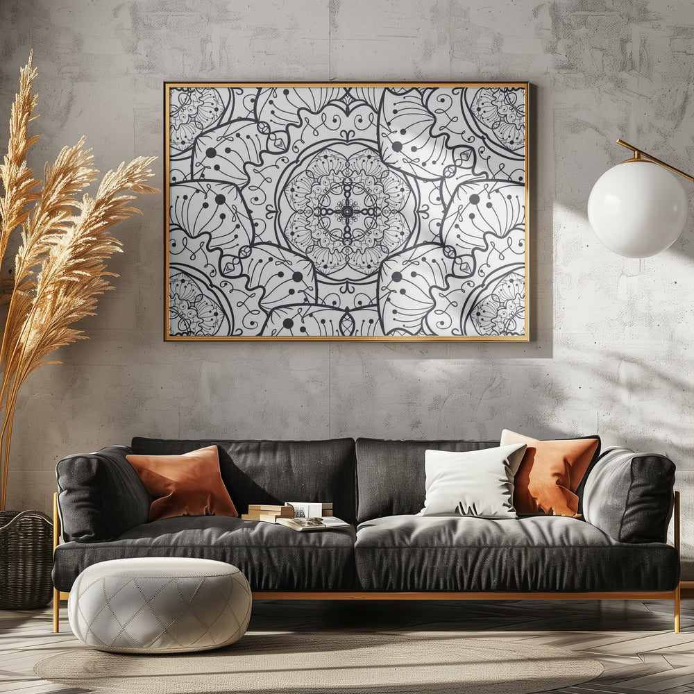 Abstract Mandala Line Art | Poster