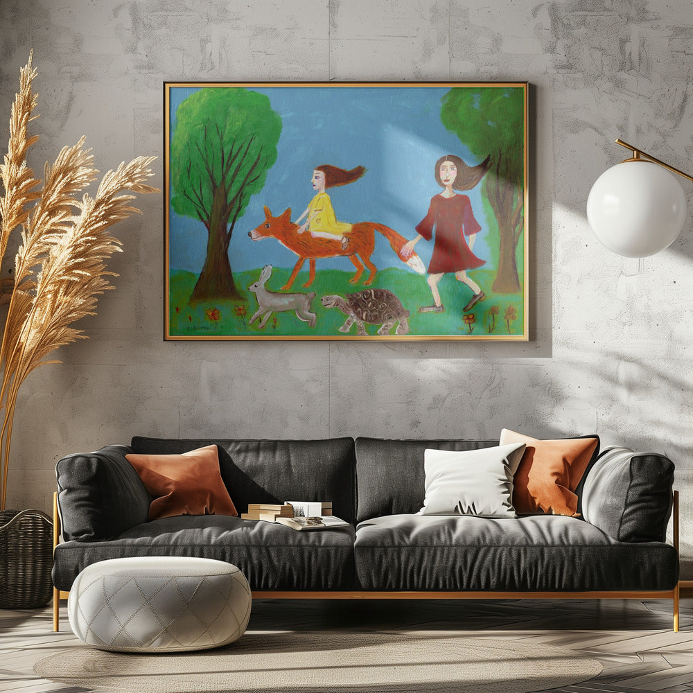 Wandeling in het bos | Poster