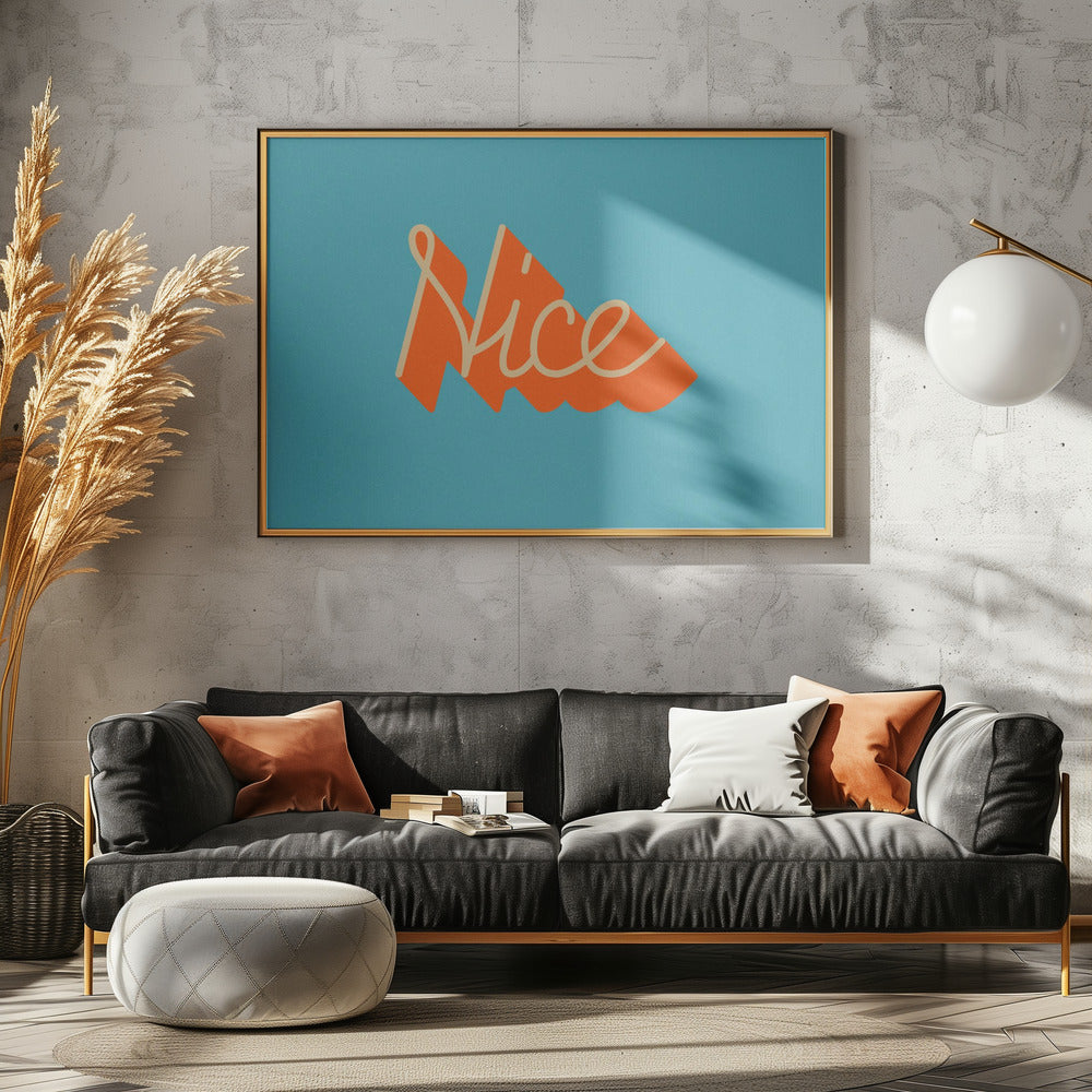 Retro-stijl typografie met levendige kleuren | Canvas
