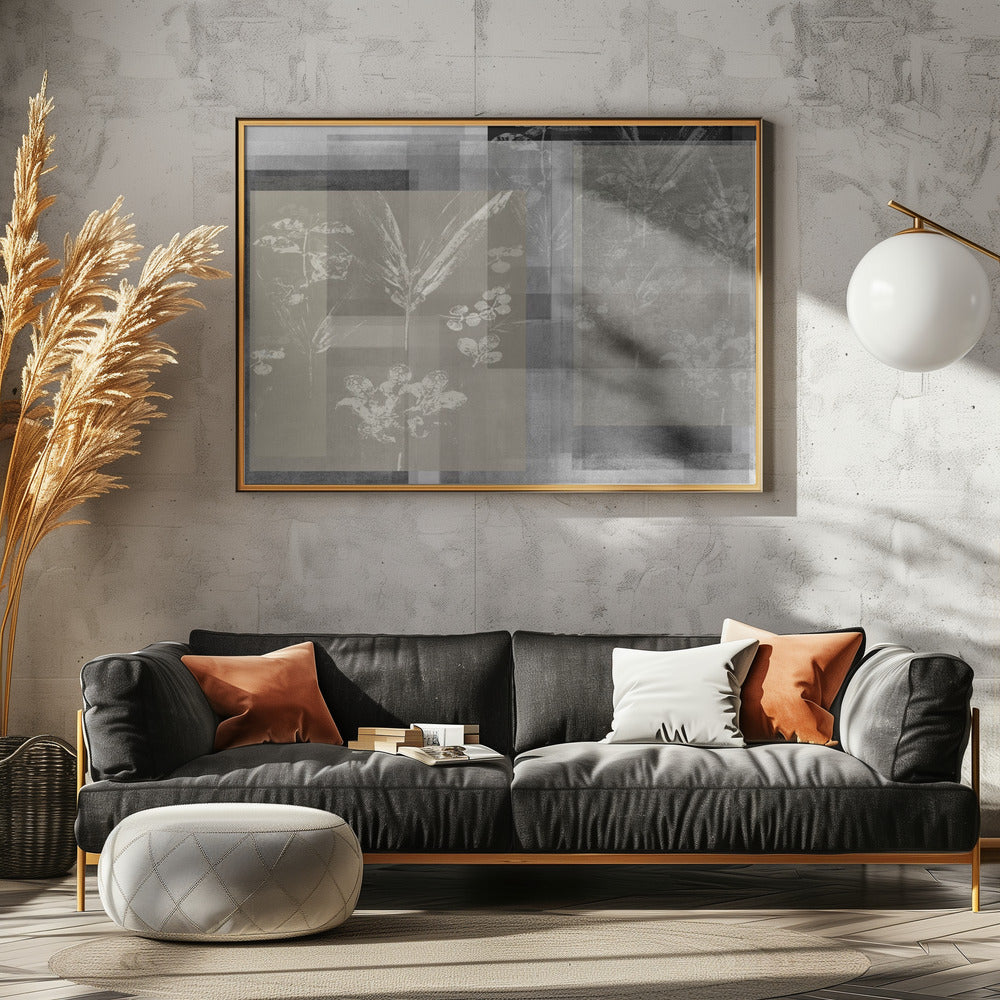 Abstracte botanische afbeeldingen in neutrale tinten | Canvas