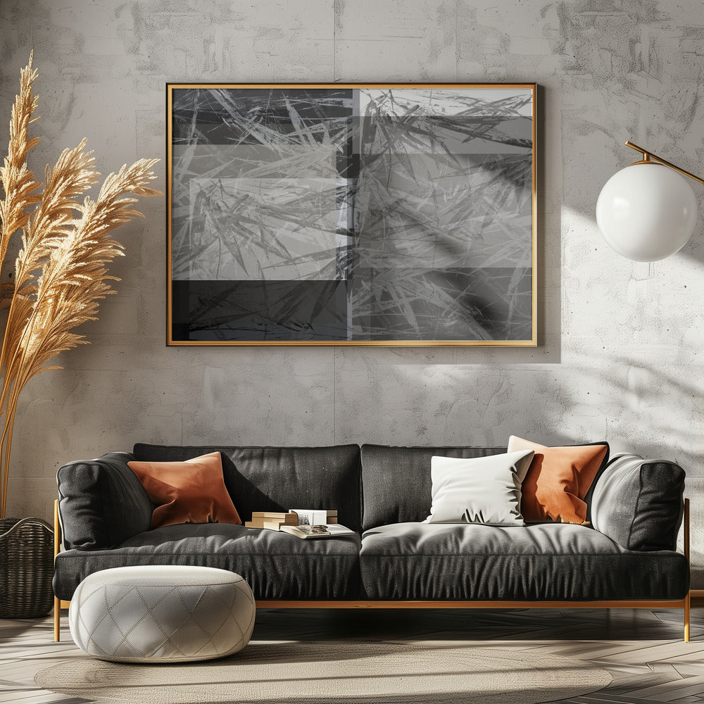 Abstracte botanische afbeeldingen in neutrale tinten | Canvas