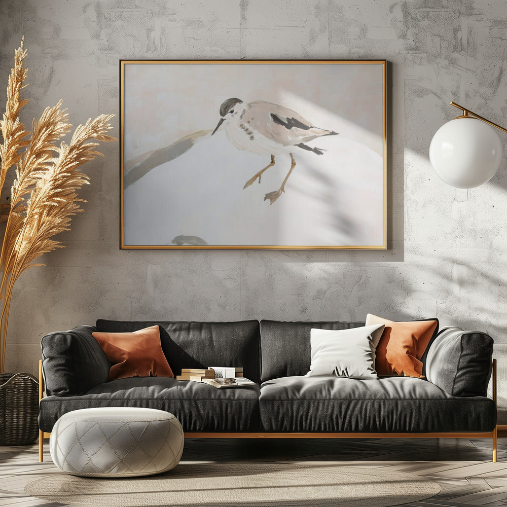 Schattige strandvogel | Canvas