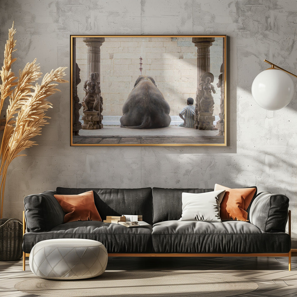 De Olifant en zijn Mahot | Canvas