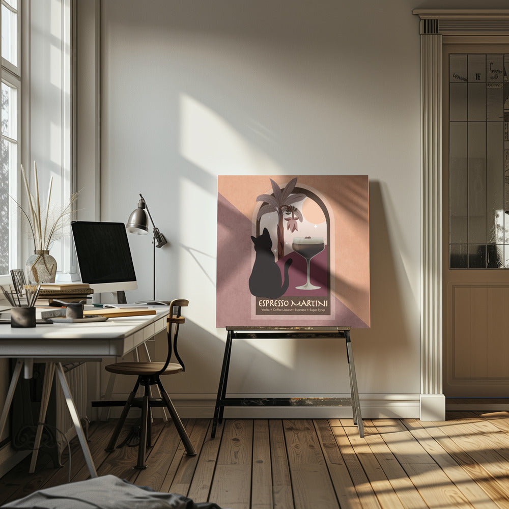 Maanverlichte espresso | Canvas