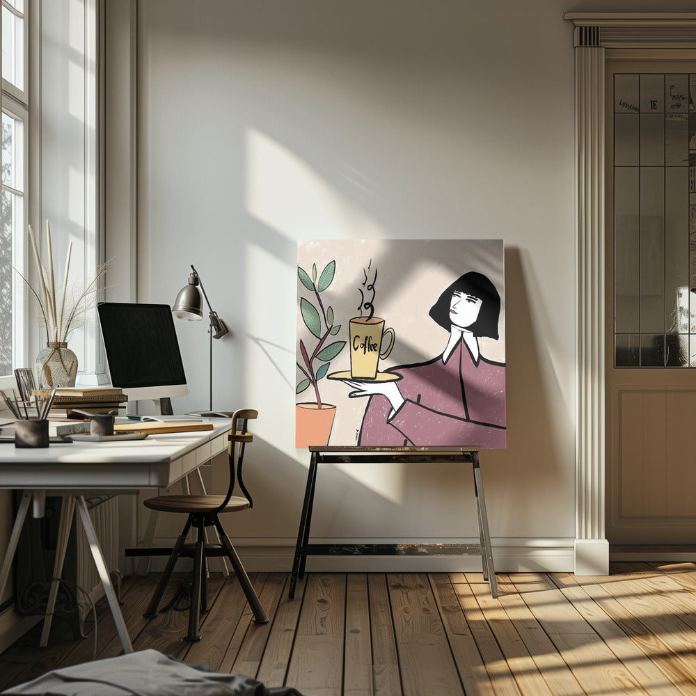 Koffieliefhebber | Canvas