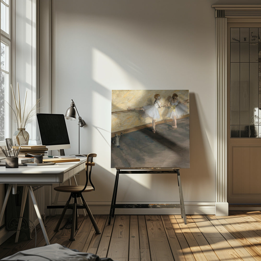 Dansers oefenen aan de barre | Canvas