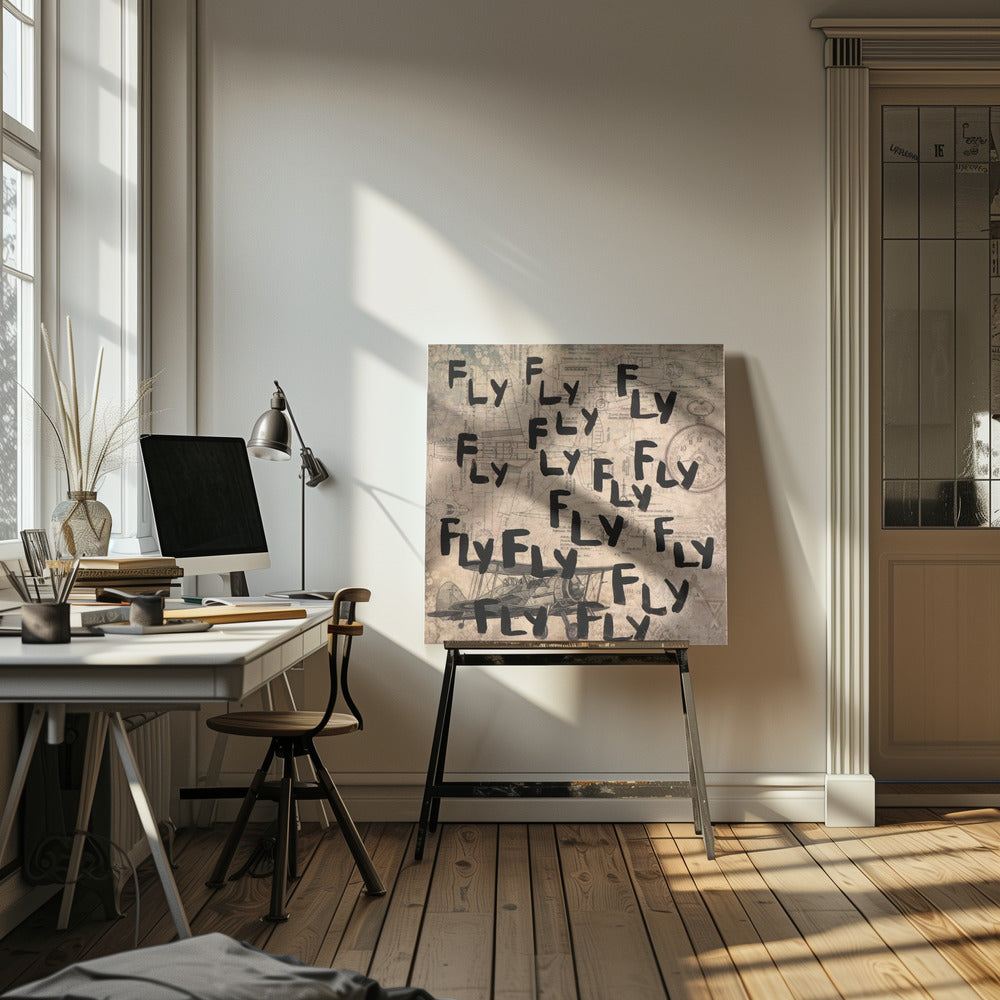 letterkunst [vlieg] | Canvas