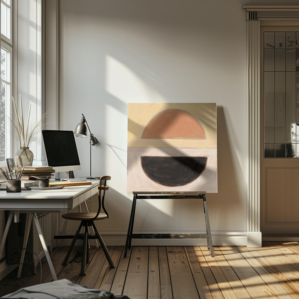 Abstracte halve cirkels | Canvas