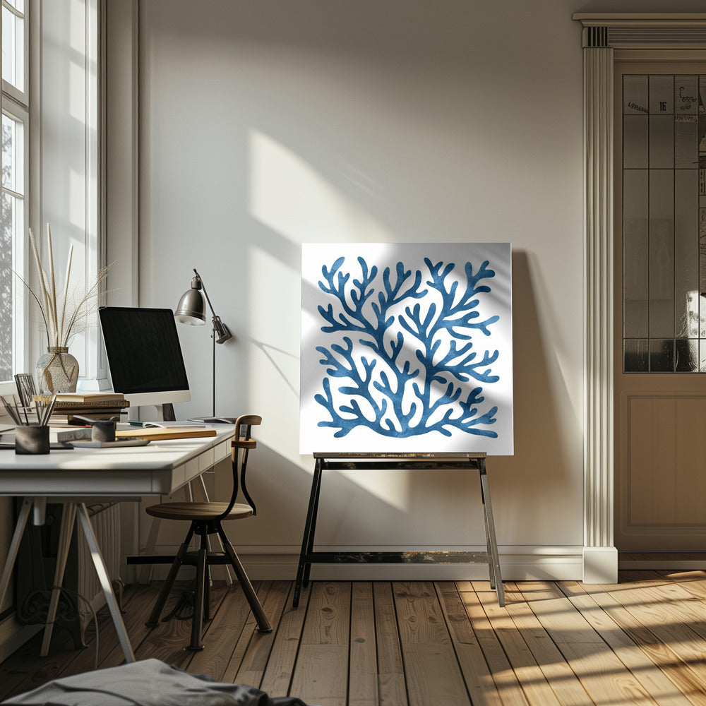Koraal Vierkant II | Canvas