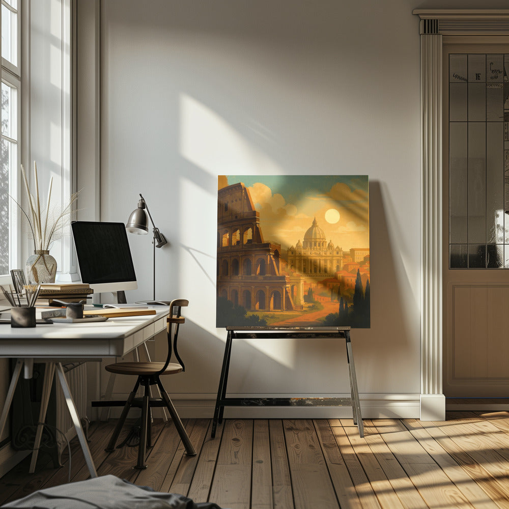 Rome bij de Gouden Dageraad | Canvas