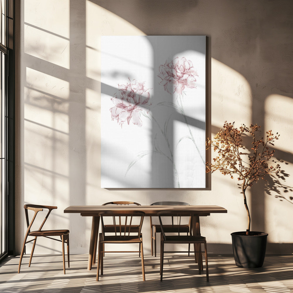 Pioenroos 03 | Canvas