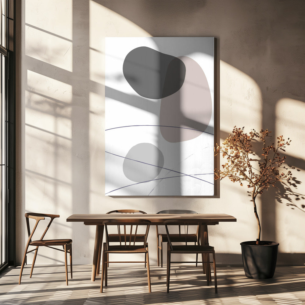 Nieuwe vormen Beige 03 | Canvas