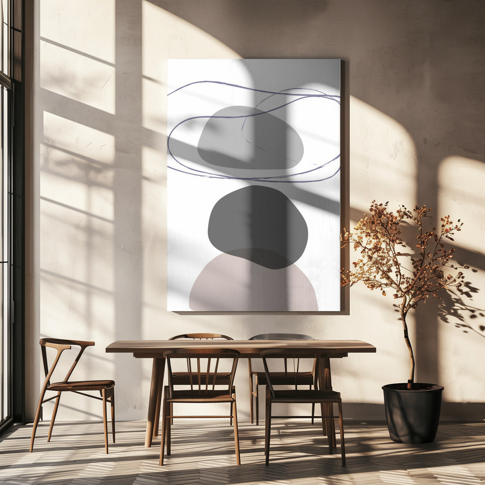 Nieuwe vormen Beige 04 | Canvas