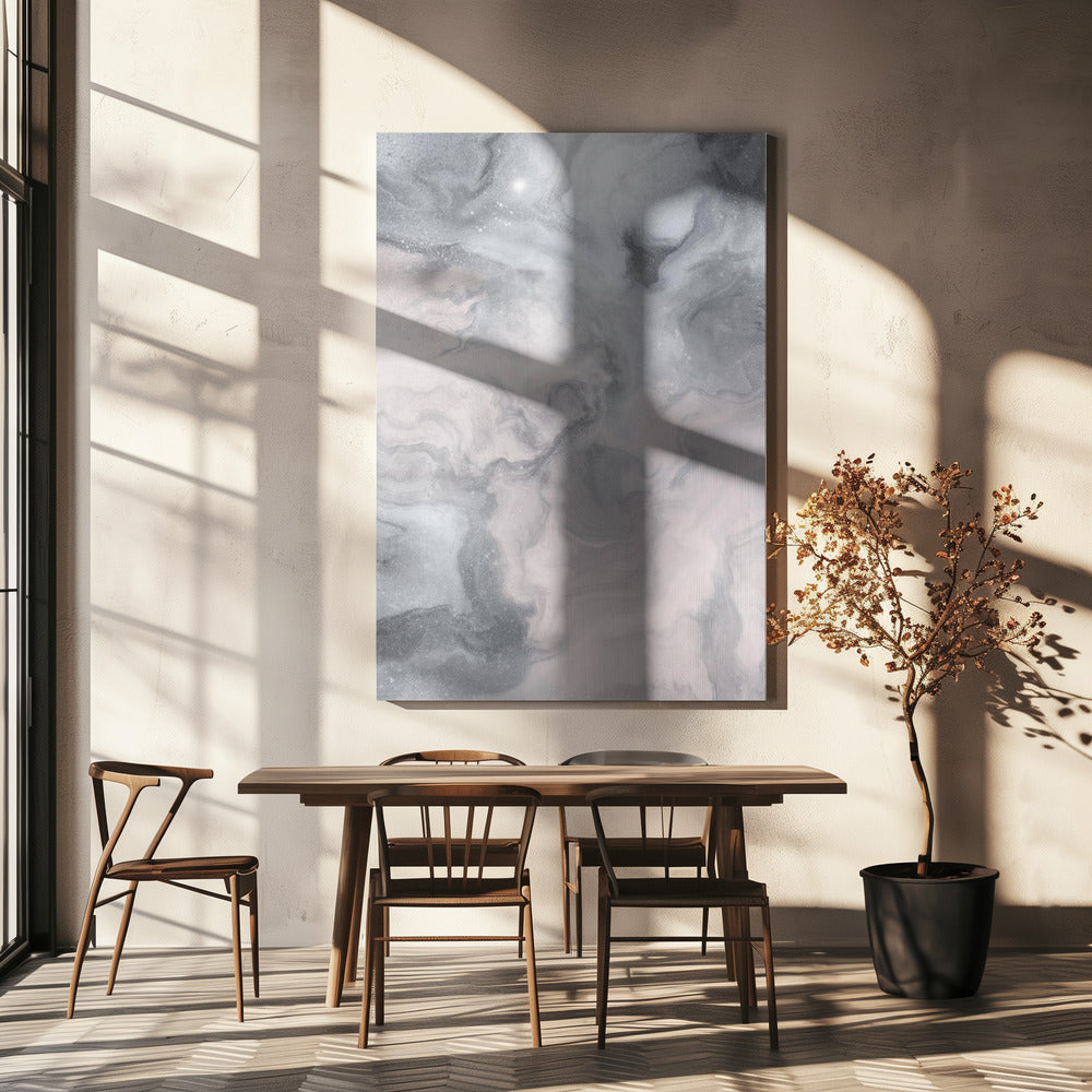 Wervelende grijze en witte marmertexturen | Canvas