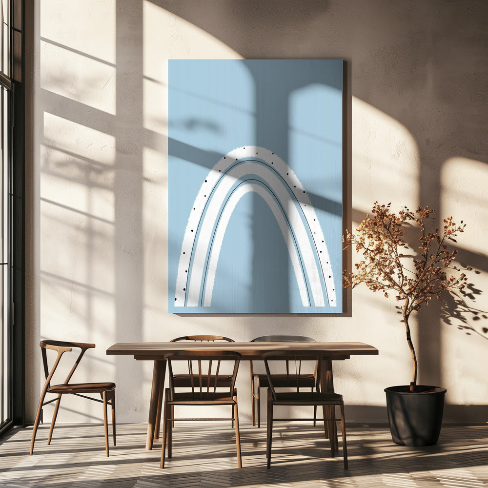 Zwart-witte regenboog | Canvas