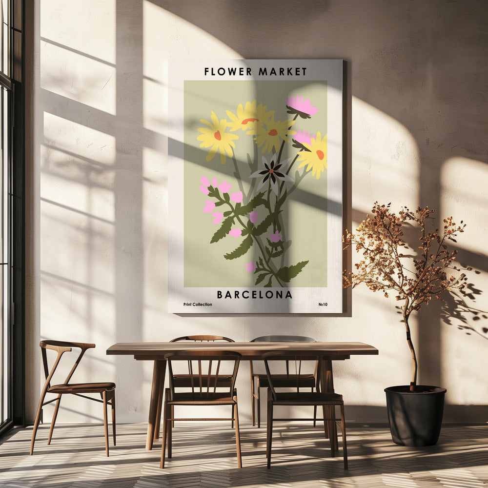 Bloemenmarkt Barcelona | Canvas