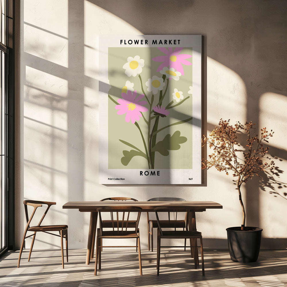Bloemenmarkt Rome | Canvas
