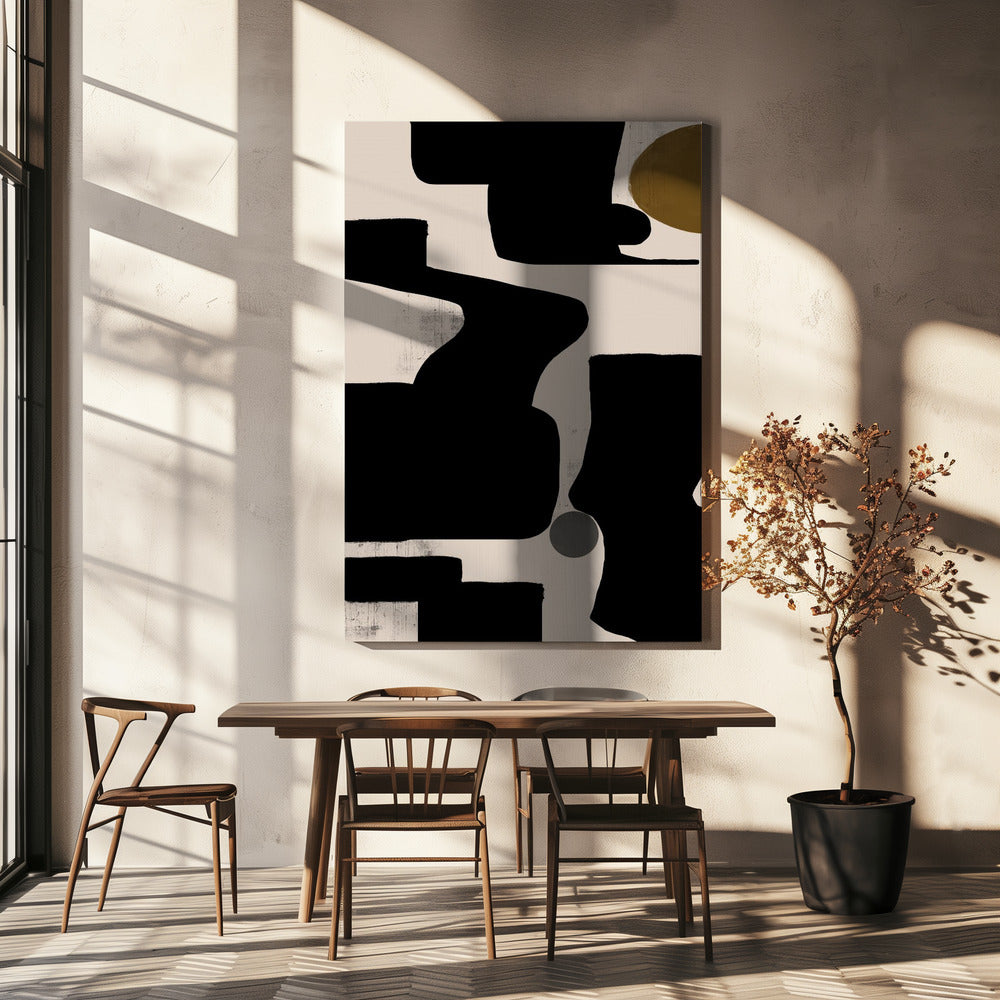 Curven en schaduwen | Canvas