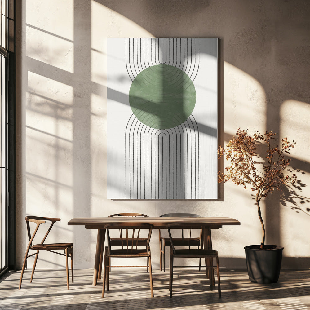 Groene Harmonie Flow | Canvas