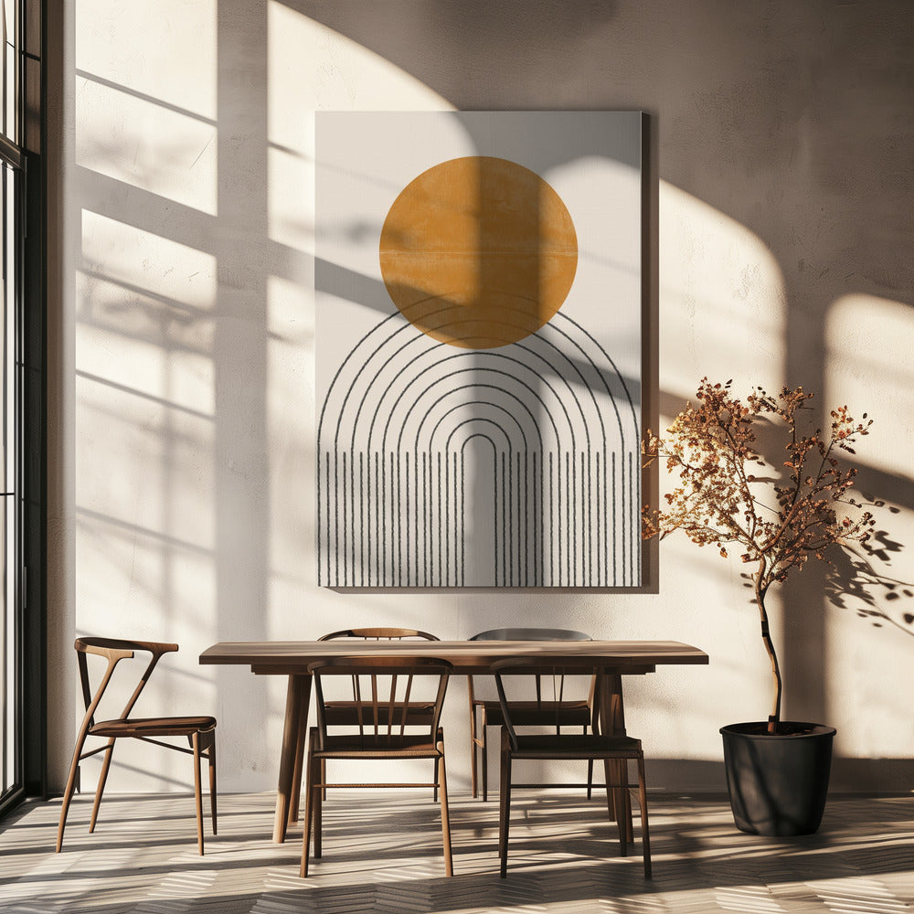 Arc and Sunburst | Canvas