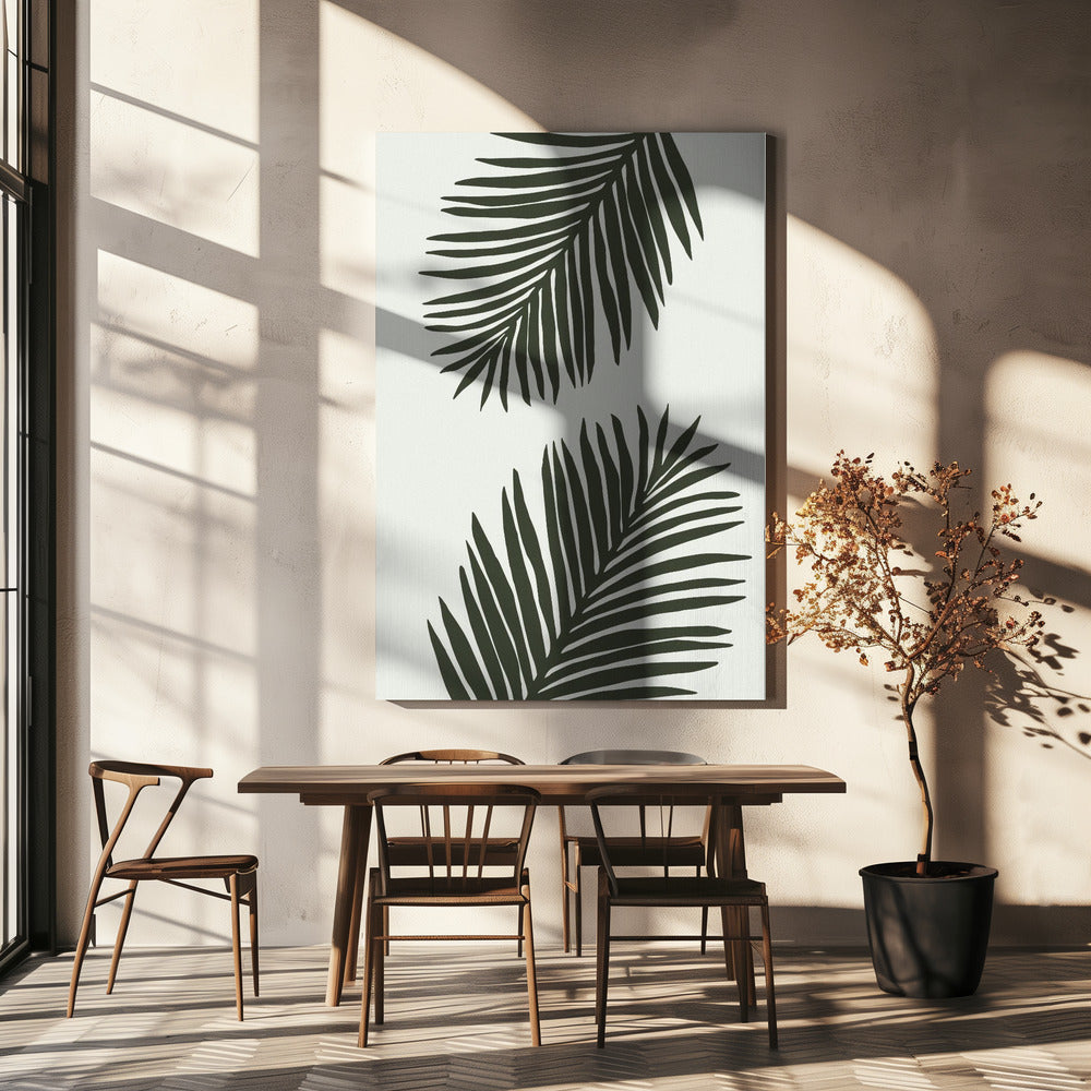 PALMBLAD 04 GROEN | Canvas