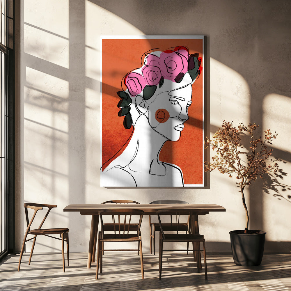 Bloemencontemplatie | Canvas