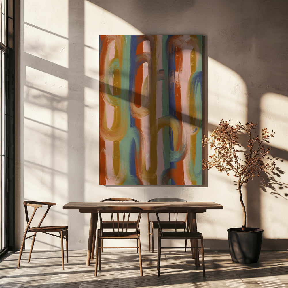 Vloeiende tinten harmonie | Canvas